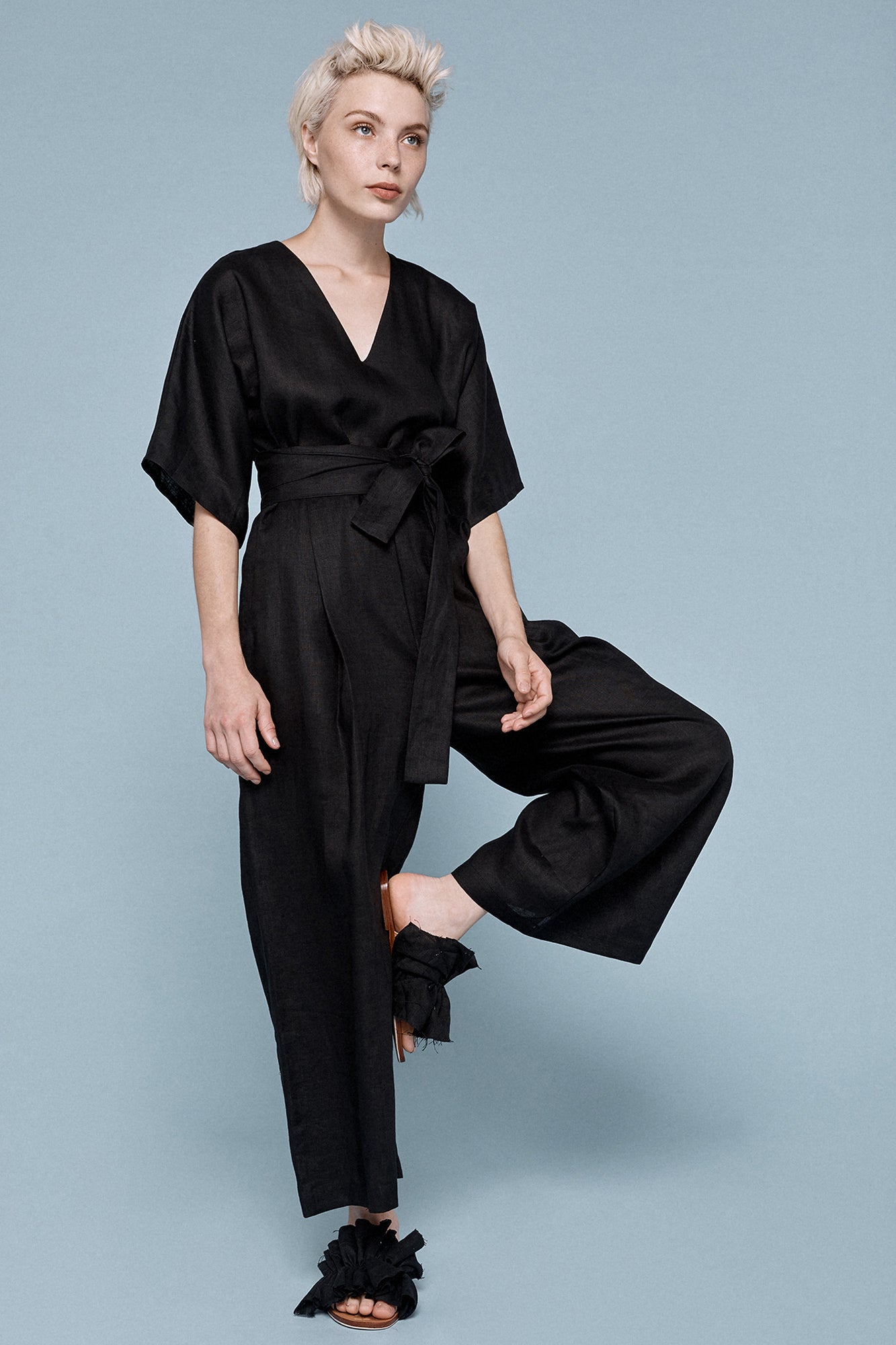 Kimono Jumpsuit - Black