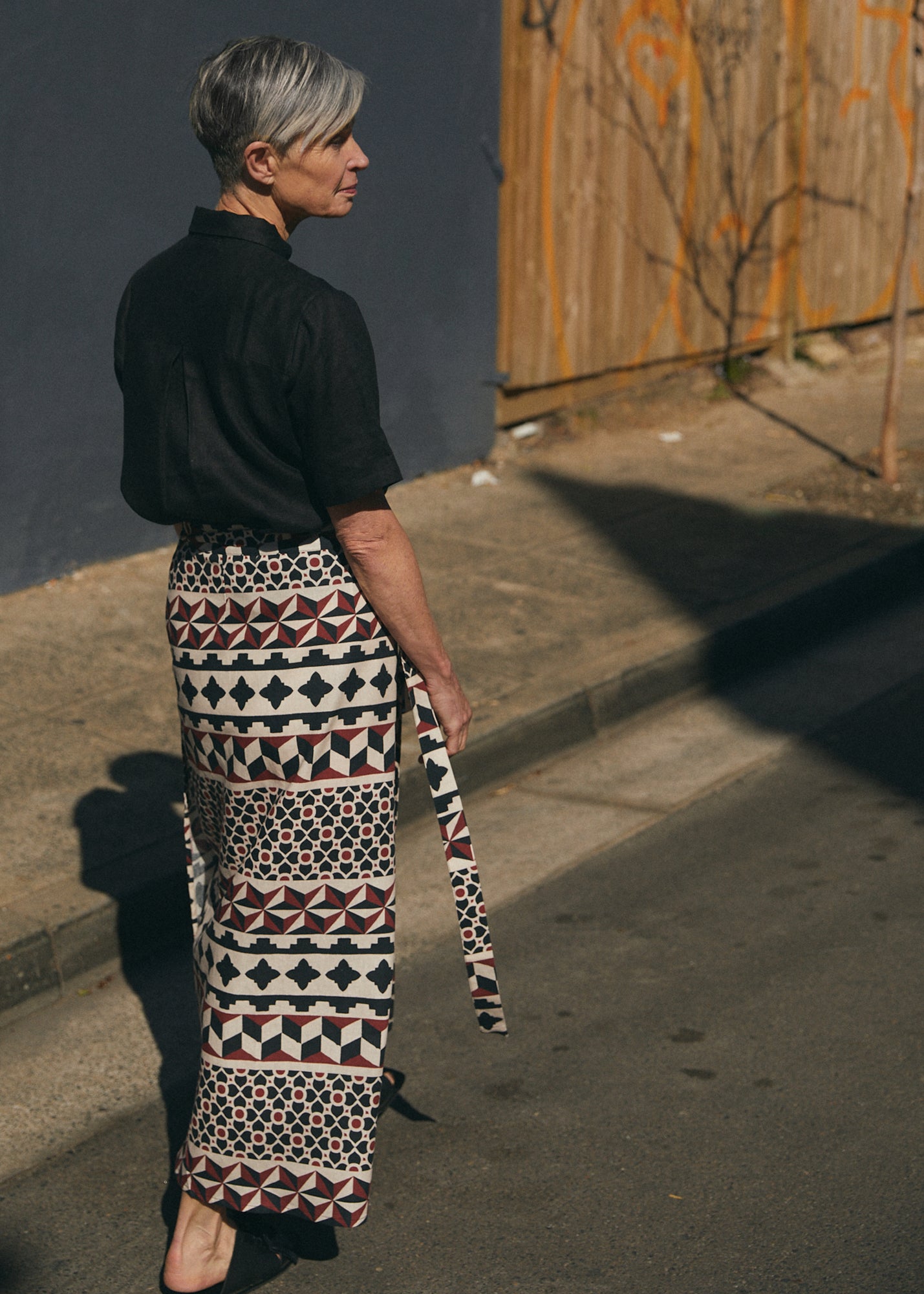 Marrakesh Wrap Skirt - Tile Print