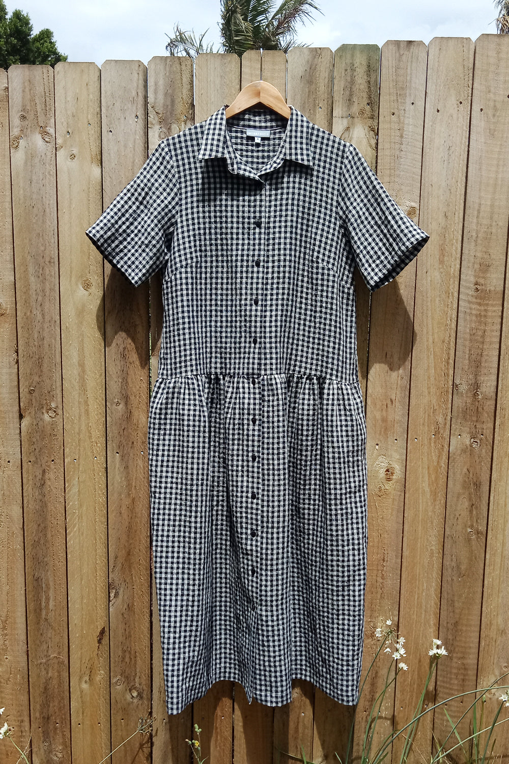 Studio Shirt Dress - Black Gingham