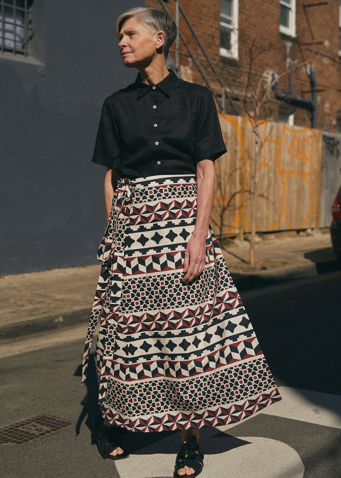 Marrakesh Wrap Skirt - Tile Print